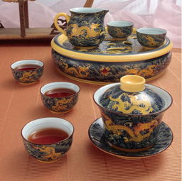 典藏茗韻 臺灣精品紅金龍側把壺茶具套裝賞析