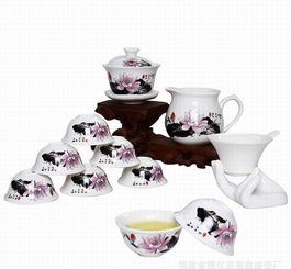 廠家直銷陶瓷功夫茶具禮品套裝 實木茶盤特價促銷批發價格解析