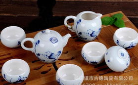 景德鎮竇彩荷花8頭功夫茶具 品味東方雅韻的饋贈之選