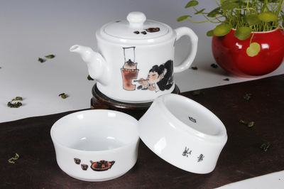 批發采購茶碗、茶壺、茶具套裝-新益禮品 旅行辦公茶具套裝 知竹壺套組 一壺二杯 .